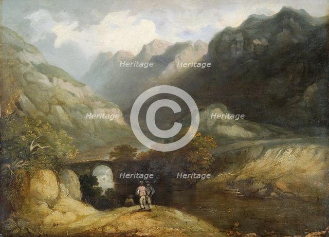 'Pont Aberglaslyn', 1770-1840. Creator: Francis Nicholson.