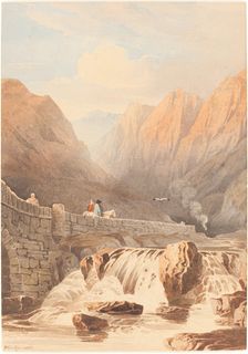 Pont Aberglaslyn, 1812. Creator: John Varley I