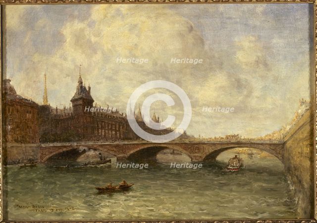 Pont au Change and the Quai de l'Horloge, 1898. Creator: Frank Myers Boggs.