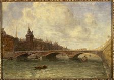 Pont au Change and the Quai de l'Horloge, 1898. Creator: Frank Myers Boggs
