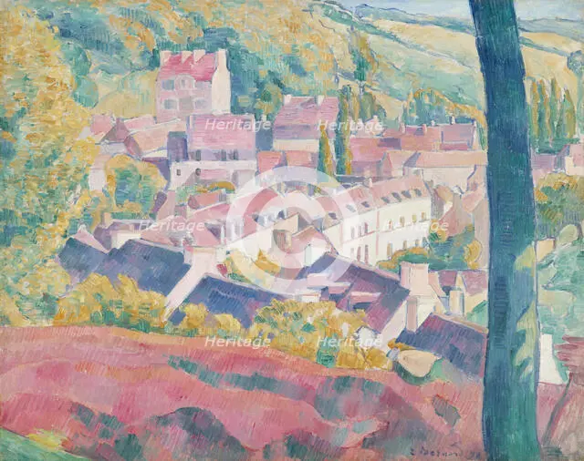Pont-Aven Seen from the Bois d'Amour, 1892. Creator: Emile Bernard.