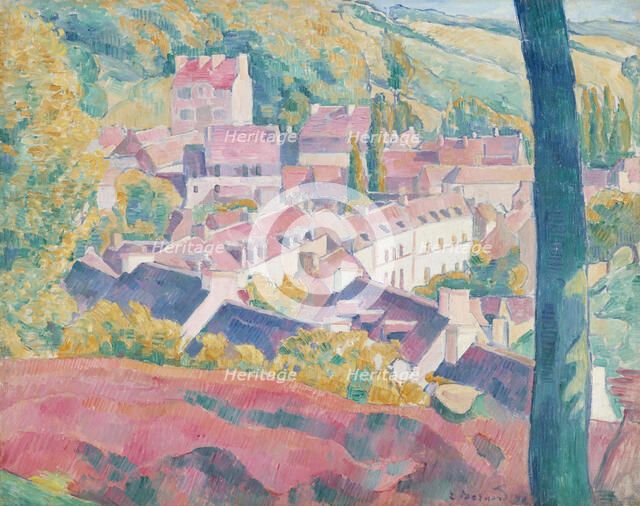Pont-Aven Seen from the Bois d'Amour, 1892. Creator: Emile Bernard.