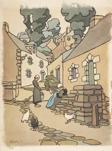Pont Croix, Brittany, 1914. Creator: Elizabeth Curtis