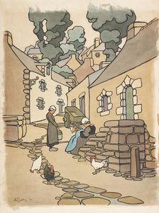 Pont Croix, Brittany, 1914. Creator: Elizabeth Curtis