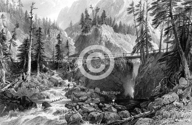Pont d'Espagne, Pryrenees, 19th century.Artist: R Wallis