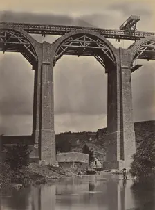Pont-de-Buis, on the Doufine, France, c. 1865. Creator: Jules DuClos (French)