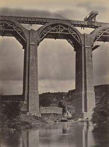 Pont-de-Buis, on the Doufine, France, c. 1865. Creator: Jules DuClos (French)