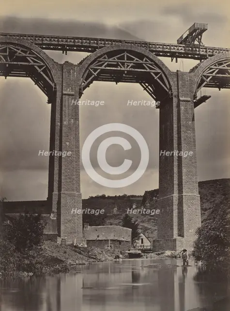 Pont-de-Buis, on the Doufine, France, c. 1865. Creator: Jules DuClos (French).