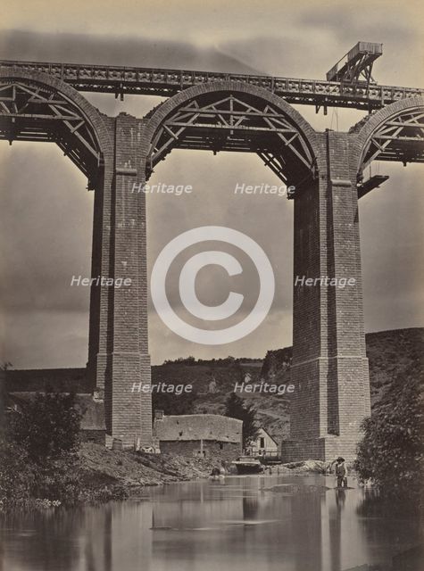 Pont-de-Buis, on the Doufine, France, c. 1865. Creator: Jules DuClos (French).