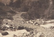Pont de l'ardoise pris en revenant de la cascade des Parisiens, Luchon, 1853. Creator: Joseph Vigier