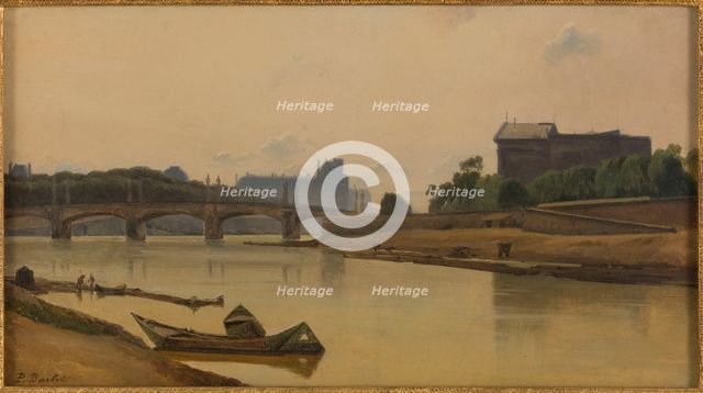 Pont de la Concorde seen from the Quai de la Conference, circa 1830, c1830. Creator: Prosper Barbot.