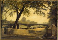 Pont de Solferino and the Pavillon de Flore, seen from Quai d'Orsay, in 1888. Creator: Charles Mercier