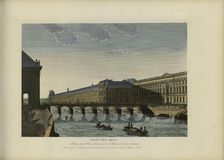 Pont des Arts, Alligné sur le Vieux Louvre et sur le Dôme des Quatre Nations, 1817-1824. Creator: Courvoisier-Voisin, Henri (1757-1830)