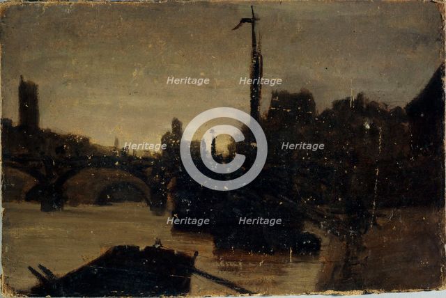 Pont des Arts, c1870. Creator: Charles-Emile Cuisin.