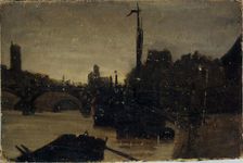 Pont des Arts, c1870. Creator: Charles-Emile Cuisin