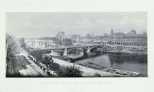 Pont des Saint-Peres and Tuileries. View taken from the Malaquais quay, 1865. Creator: Frederic Martens
