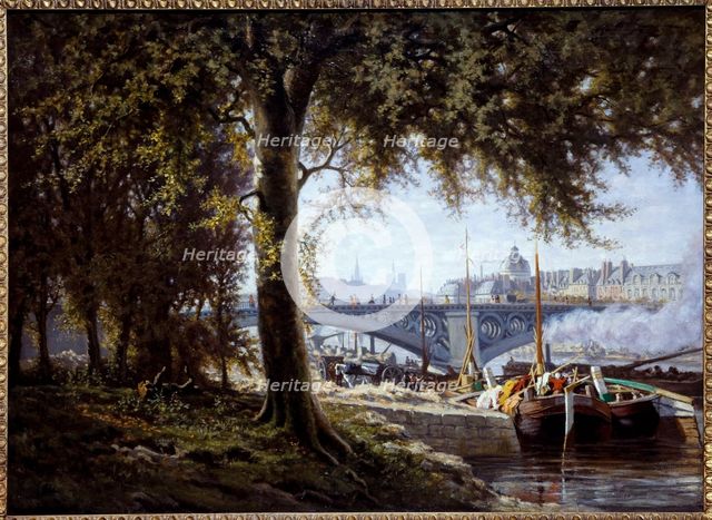 Pont des Saints-Peres around 1860. Creator: Unknown.