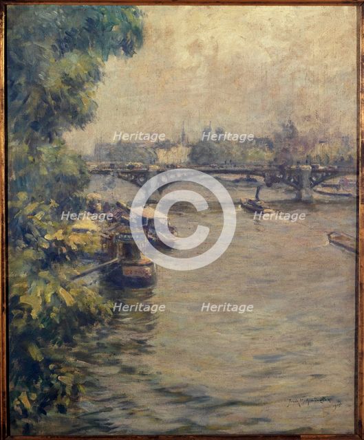 Pont du Carrousel, 1914. Creator: Frank Milton Armington.