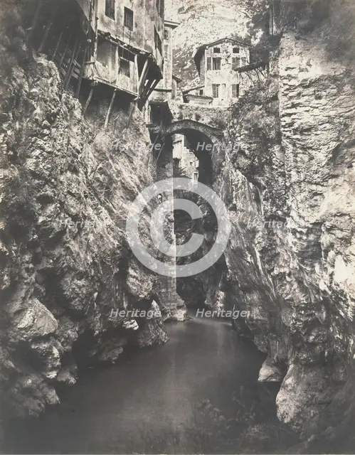 Pont en Royans, ca. 1859. Creator: Edouard Baldus.