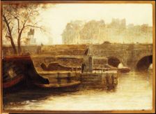 Pont-Neuf and Ile de la Cite, seen from the Quai Conti, 1902. Creator: Mathilde Angele Delasalle