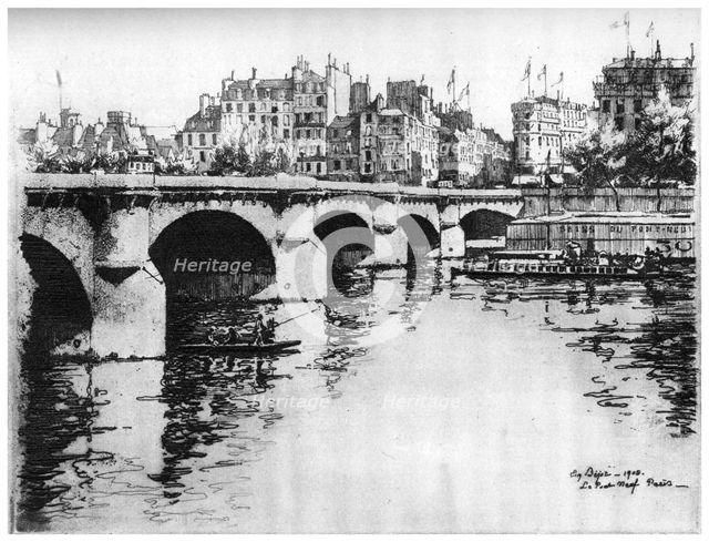 'Pont Neuf', c1870-1930 (1924). Artist: Eugene Bejot
