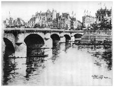 Pont Neuf c1870-1930 (1924). Artist: Eugene Bejot