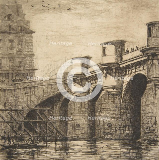 Pont-Neuf, Paris, 1853. Creator: Charles Meryon.
