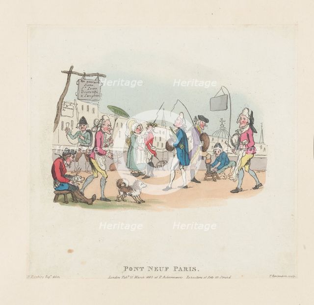 Pont Neuf, Paris, May 1, 1803., May 1, 1803. Creator: Thomas Rowlandson.