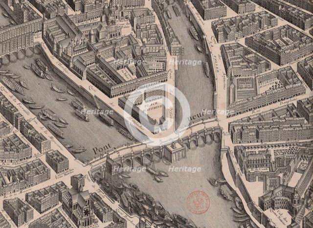Pont Neuf. Plan de Paris, dit Turgot, 1739. Creator: Anonymous.