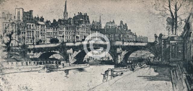 'Pont Neuf: plate one from the Paris Set', 1904. Artist: David Young Cameron.