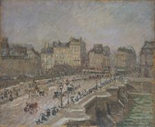 Pont Neuf, snow effect, 2nd series 1902. Creator: Camille Pissarro