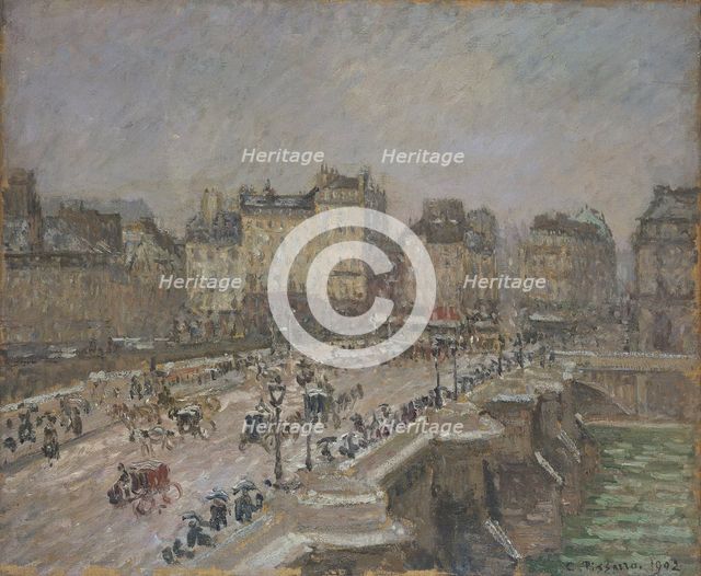 'Pont Neuf, snow effect, 2nd series', 1902. Creator: Camille Pissarro.