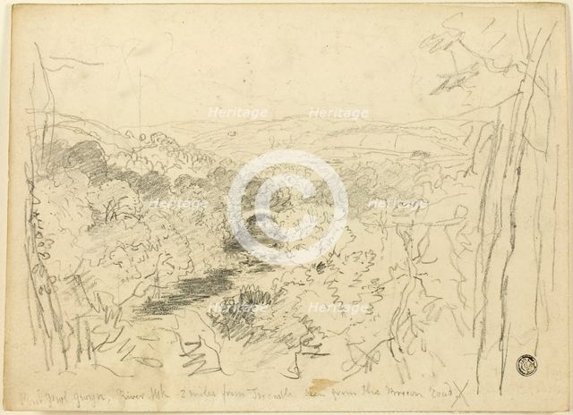 Pont Pwl Gwyn, River Usk, n.d. Creator: David Cox the elder.