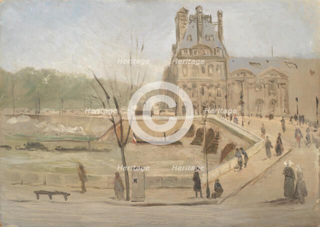 Pont Royal in Paris. Sketch, 1858-1861. Creator: David Jacobsen.