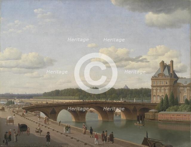 Pont Royal seen from Quai Voltaire, 1812. Creator: CW Eckersberg.