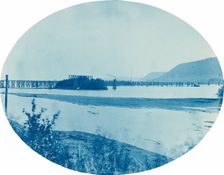 Ponton Bridge at Read's Landing, Minn., 1885. Creator: Henry Bosse