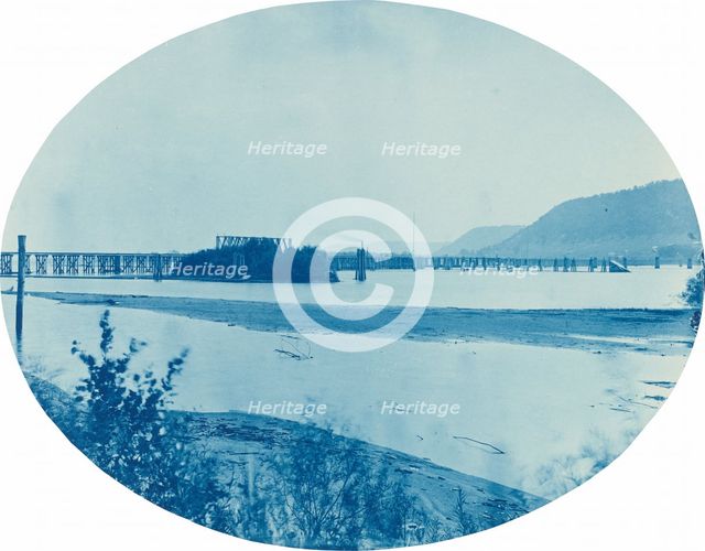 Ponton Bridge at Read's Landing, Minn., 1885. Creator: Henry Bosse.