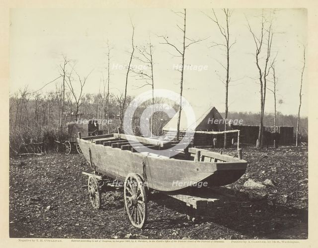 Pontoon Boat, Brandy Station, Virginia, February 1864. Creator: Alexander Gardner.