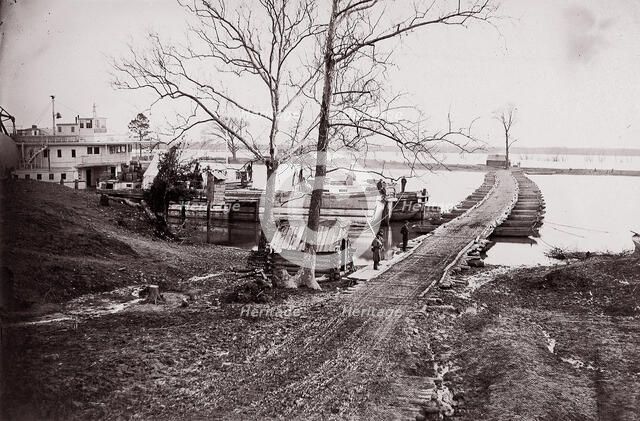 Pontoon Bridge, 1861-65. Creator: Andrew Joseph Russell.