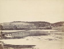 Pontoon Bridge, Across the Potomac, at Berlin, Maryland, November 1862, 1862. Creator: Alexander Gardner