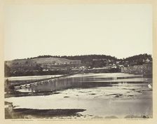 Pontoon Bridge Across the Potomac, at Berlin, November 1862. Creator: Alexander Gardner
