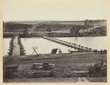 Pontoon Bridge Across the Rappahannock, May 1863. Creator: Alexander Gardner
