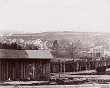 Pontoon Bridge at Deep Bottom, James River, 1864. Creator: Andrew Joseph Russell