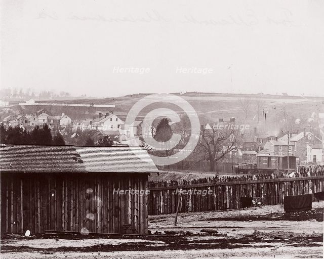 Pontoon Bridge at Deep Bottom, James River, 1864. Creator: Andrew Joseph Russell.