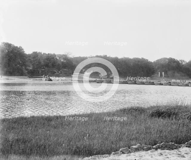 Pontoon bridge, Fatehgarh, India, c1902. Creator: Kirk & Sons of Cowes.