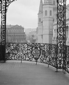 Pontalba buildings, New Orleans, between 1920 and 1926. Creator: Arnold Genthe