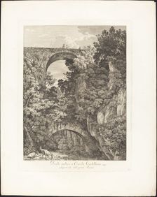 Ponte antico a Cività Castellana, volgarmente detto ponte Terano, 1798. Creator: Jacob Wilhelm Mechau