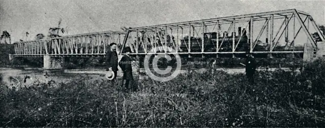'Ponte da E. F. Mogyana sobre o Rio Pardo', 1895. Artist: Axel Frick.