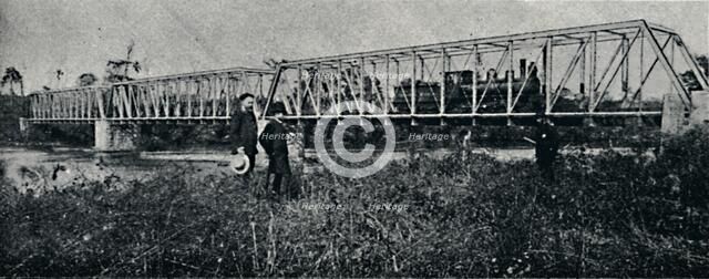 'Ponte da E. F. Mogyana sobre o Rio Pardo', 1895. Artist: Axel Frick.