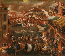 Ponte dei Pugni in Venice. Creator: Heintz, Joseph, the Younger (ca 1600-after 1674)